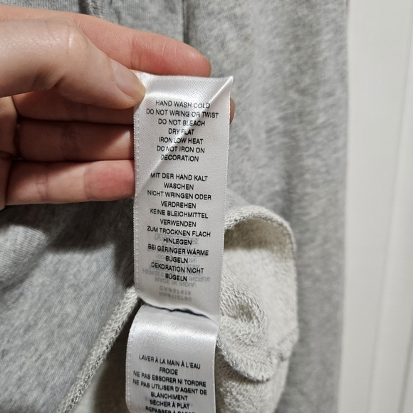 TRUE Religion Studded Bedazzled Gray Cropped Pintuck Pullover Hoodie Size Small - Picture 11 of 13